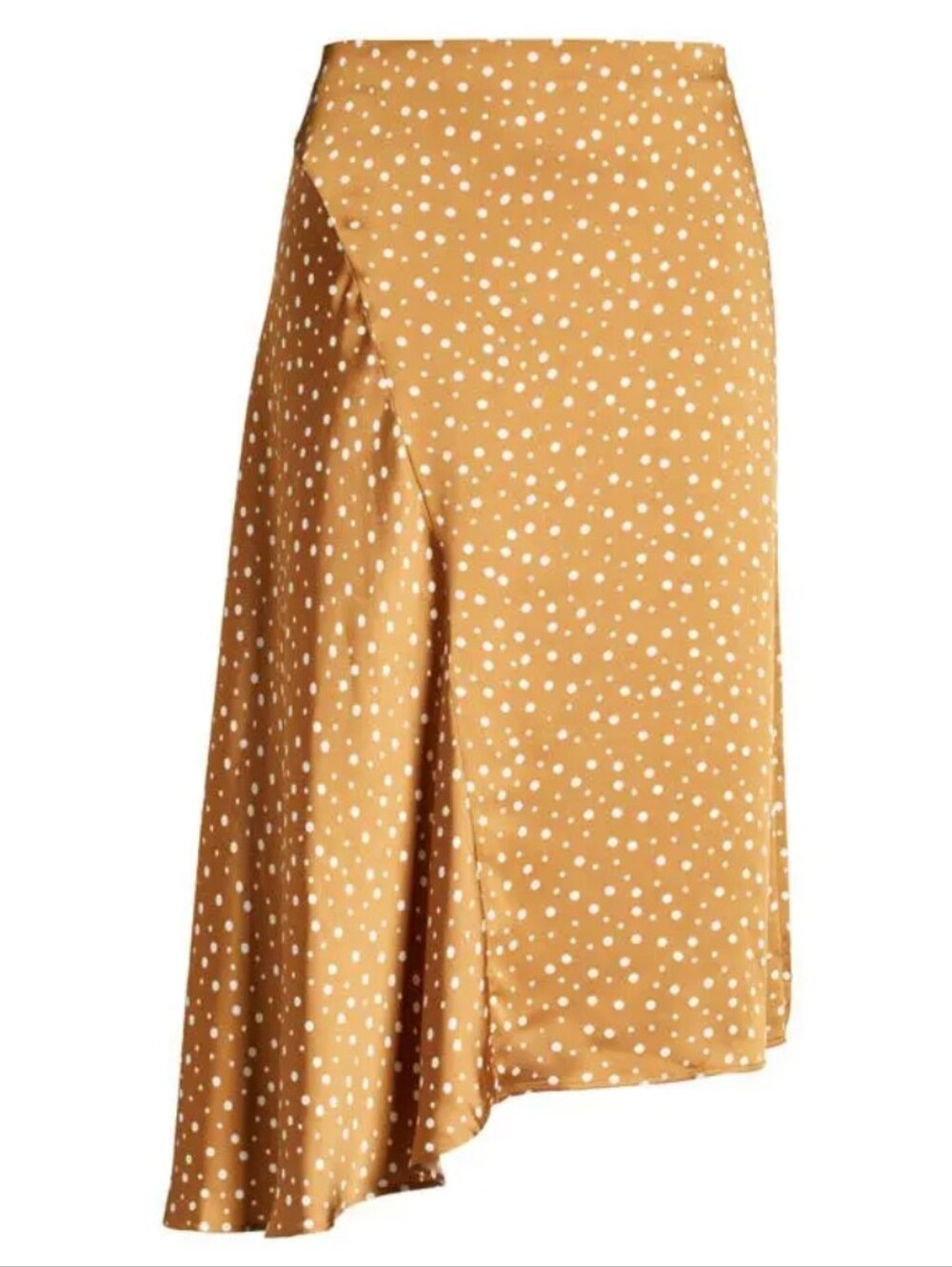 Vince Polka Dot Draped Charmeuse Skirt Size Medium